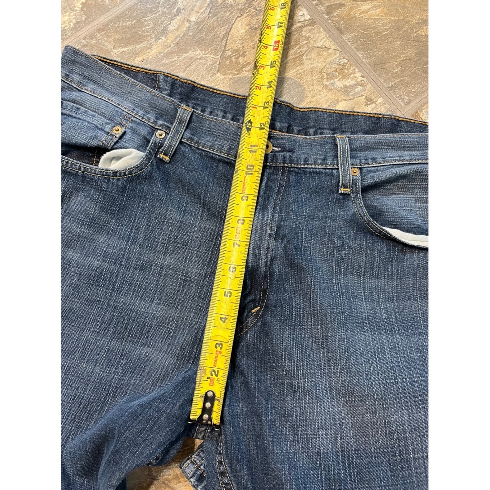 Levis 569 Loose Straight Jeans Mens 38x32 Dark Blue Relaxed Denim - Picture 6 of 8